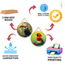 Exotic Birds Wooden Wall Hanging