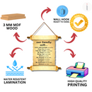 Family Values Scroll Wall Hanging