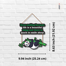 Keep Smiling Panda Wall Hanging