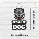 Beware of Dog Wooden Hanging Sign