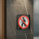 No Trespassing - Layered 3D Prohibition Sign