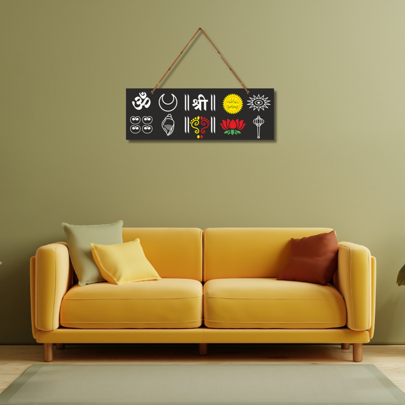 Shree Symbol Wall Hanging – Om, Shree, Surya, Lotus & Pooja Motif Decor - ICraft asia