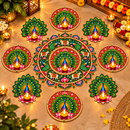 Peacock Floral Mandala Rangoli