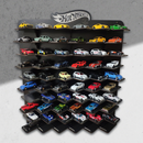 Black Wooden Organizer with 60 Slots for Diecast Car Collection - ICraft asia
