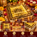 Gold Floral Mandala Pooja Chowki