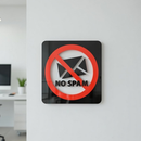 No Junk Mail - Layered 3D Prohibition Sign