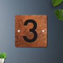 Futura (Rust Black) - Contemporary House Number/Name Sign - ICraft asia