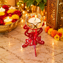 Red Acrylic Diya Stand
