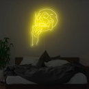 Smoking Skull Neon Sign