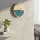 Halfsie Birch Clock - Calm Blue