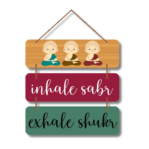 "Breathe in Peace, Breathe out Gratitude" Wall Hanging