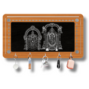 Wooden Key Holder with Lord Balaji Design - ICraft asia