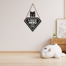 "A Brave Hero Lives Here" – Superhero-Inspired Kids Room Wall Hanging - ICraft asia