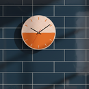 Halfsie Birch Clock - Sunny Orange