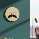 Classic Stache Birch Clock