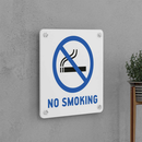 No Smoking Blue Sign
