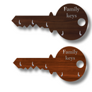 Family Keys Wooden Wall Key Holder - ICraft asia
