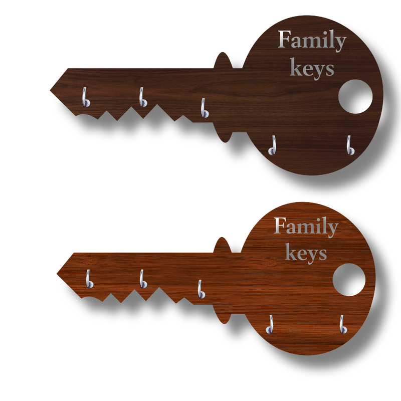 Family Keys Wooden Wall Key Holder - ICraft asia