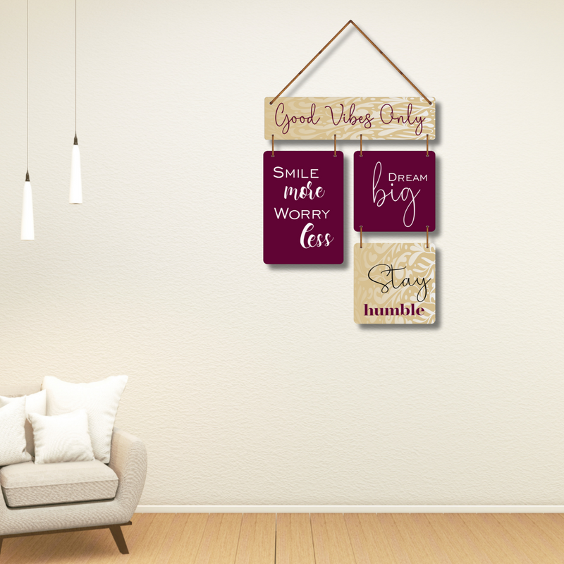 "Good Vibes Only" Wall Hanging
