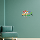 Colorful Birds on Branch Wooden Key Holder