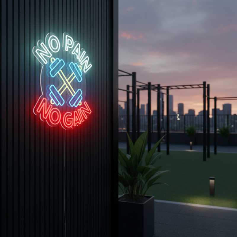 No Pain Gain Neon Sign