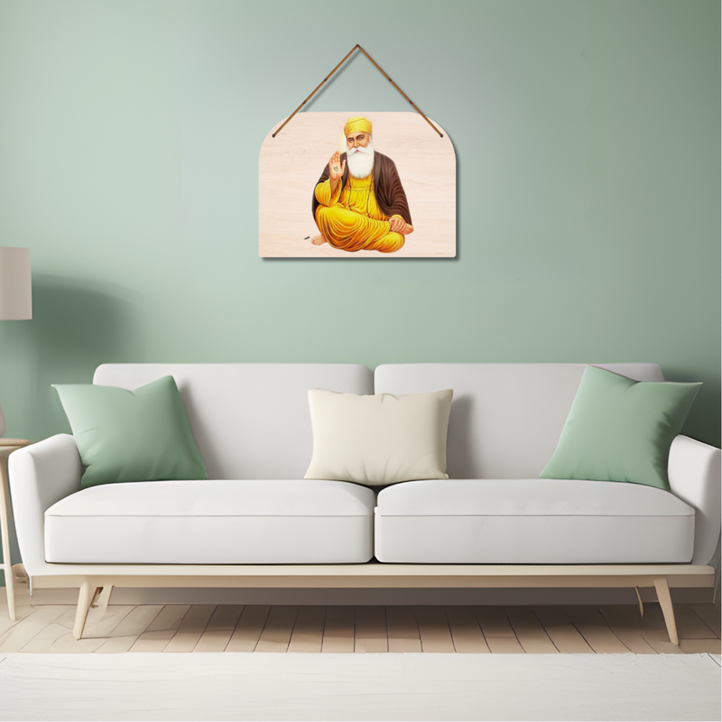 Guru Nanak Dev Ji Wooden Wall Hanging