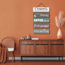 "4 Powerful Thoughts: Stay Strong, Never Give Up, Be Grateful, Keep Smiling" Wall Hanging - ICraft asia