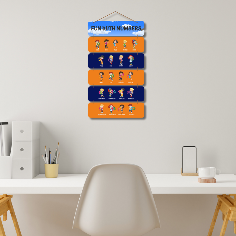 1 to 20 number wall hanging