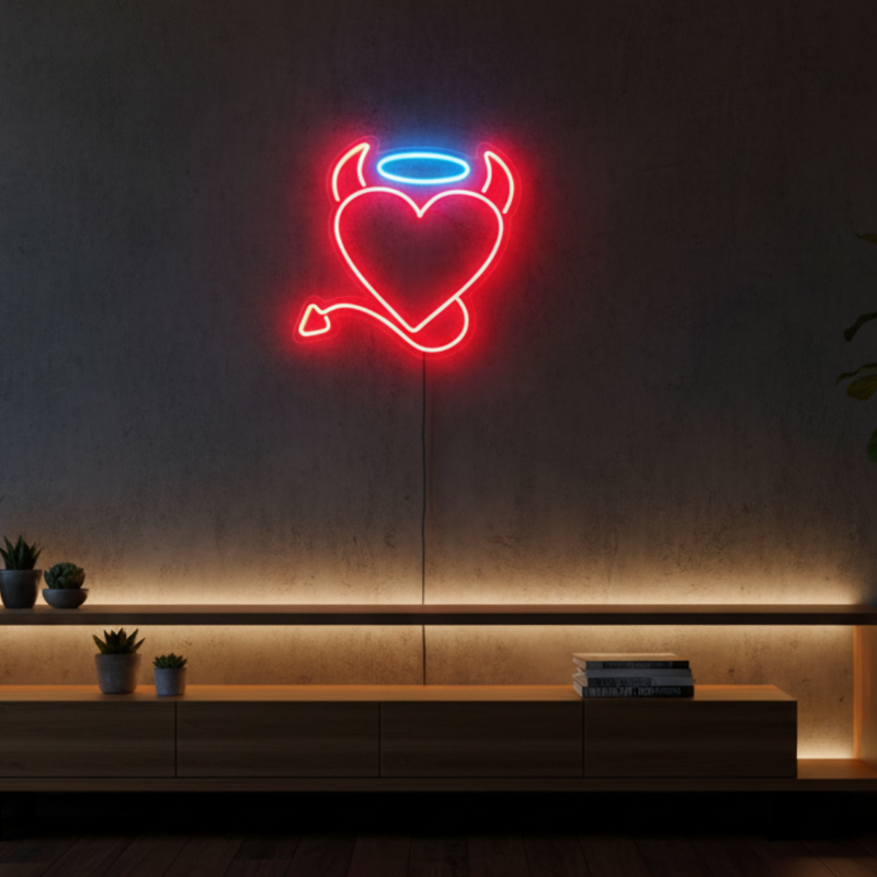 Angel Devil Neon Light