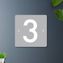 Futura (Grey White) - Contemporary House Number/Name Sign - ICraft asia