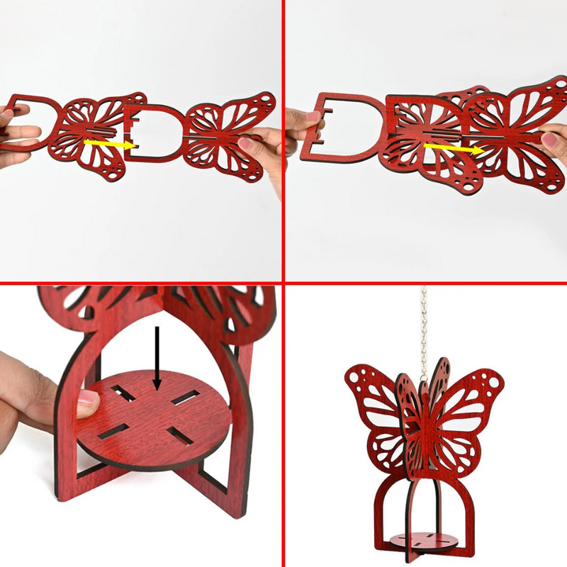 Hanging Butterfly Diya Holder