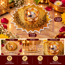 Gold Floral Mandala Rangoli Diya Set