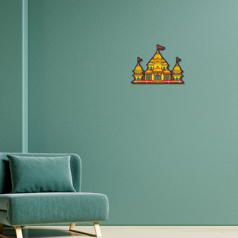 Colorful Temple Wooden Key Holder