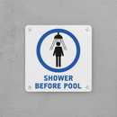 Shower Before Pool Sign