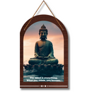 Buddha Wisdom Wooden Wall Hanging