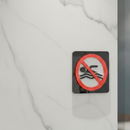 No Swimming Allowed - Layered 3D Prohibition Sign