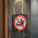 Outside Food Not Allowed - Layered 3D Prohibition Sign