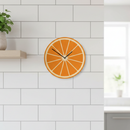 Citrus Pop Birch Clock