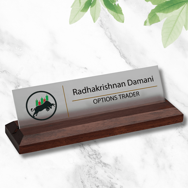 Office Desk Name Plate - Stock Broker / Trader