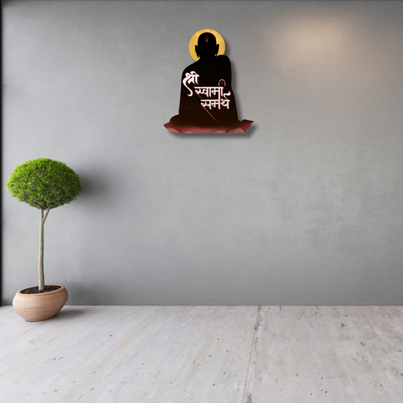 Shree Swami Samarth Silhouette Blessing Wall Hanging