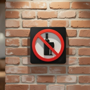No Alcoholic Beverages - Layered 3D Prohibition Sign