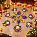 Premium Peacock Rangoli Diya