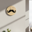 Curly Stache Birch Clock