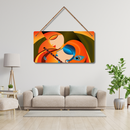 Radha Krishna Wooden Wall Hanging - ICraft asia
