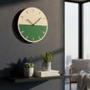 Halfsie Birch Clock - Rich Green