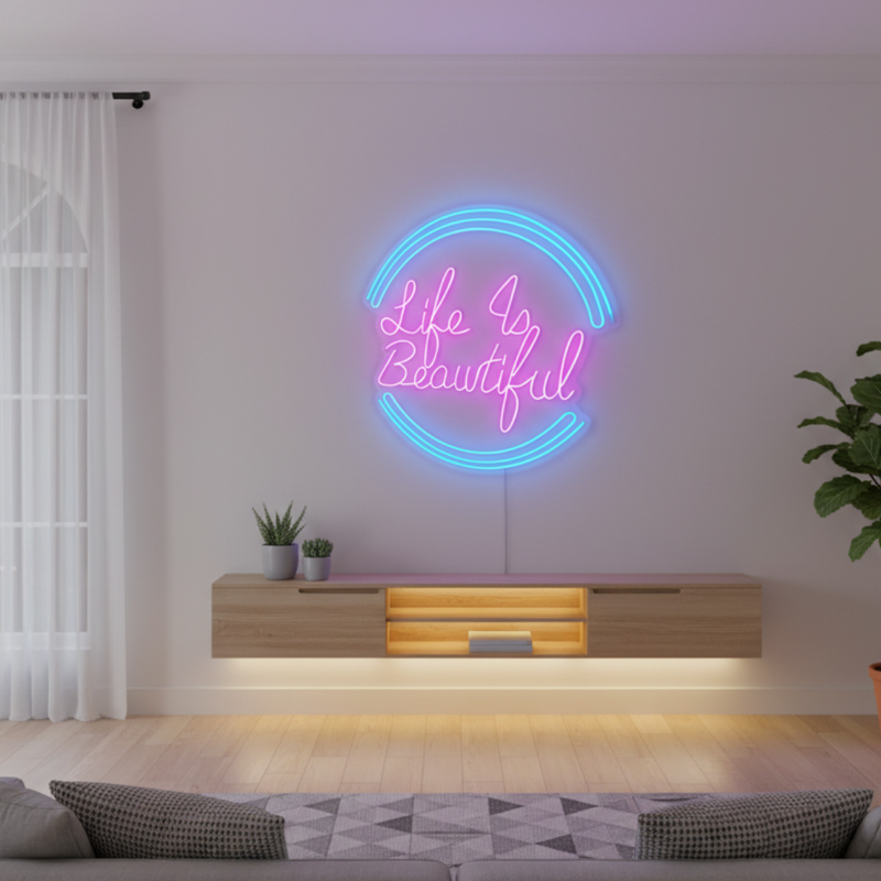 Life Is Beautiful Neon Sign