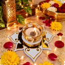 White & Gold Decorative Diya