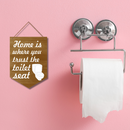 "Trust Toilet" wooden wall hanging - ICraft asia
