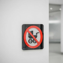 No Strollers - Layered 3D Prohibition Sign