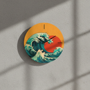 Great Wave Birch Clock